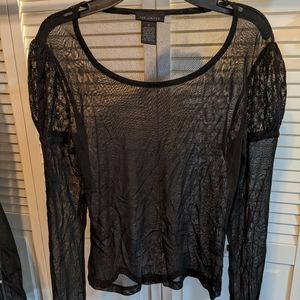 The Limited Sheer Puff Sleeve Top